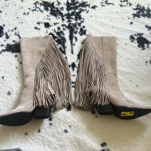 Jeffrey Campbell fringe boots